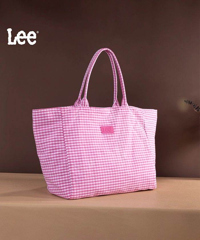 LEE Plaid Cotton Large Tote