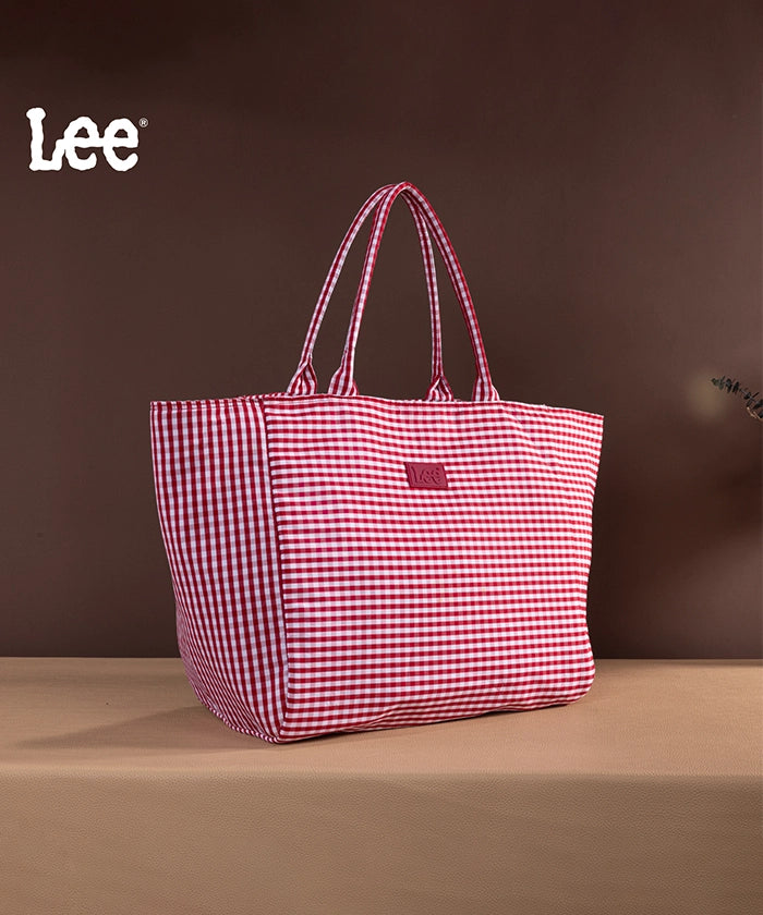 LEE Plaid Cotton Large Tote