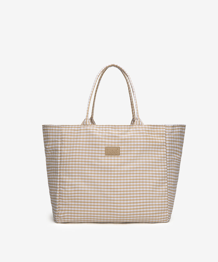 LEE Plaid Cotton Large Tote