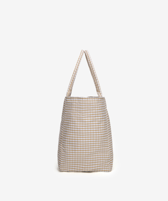 LEE Plaid Cotton Large Tote