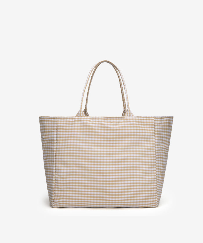 LEE Plaid Cotton Large Tote