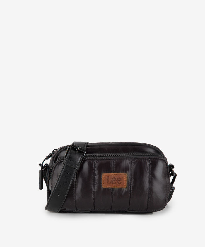 LEE Quilted Puffer Crossbody Bag Black