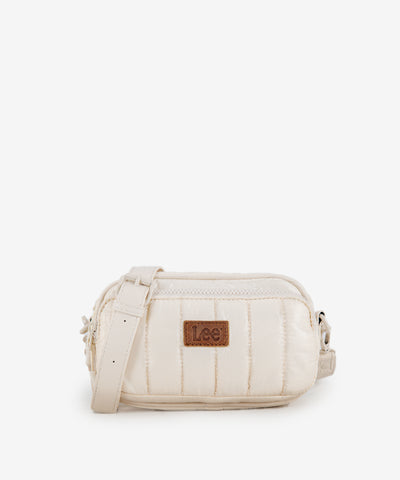 LEE Quilted Puffer Crossbody Bag Tan