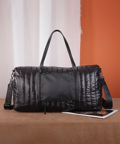 LEE Quilted Puffer Duffle Bag Black