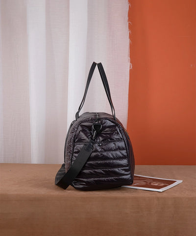 LEE Quilted Puffer Duffle Bag Black