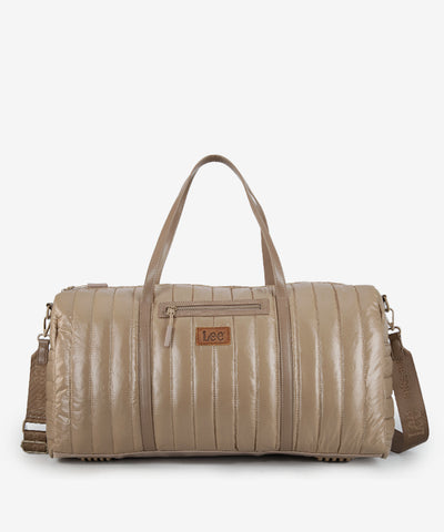 LEE Quilted Puffer Duffle Bag Khaki