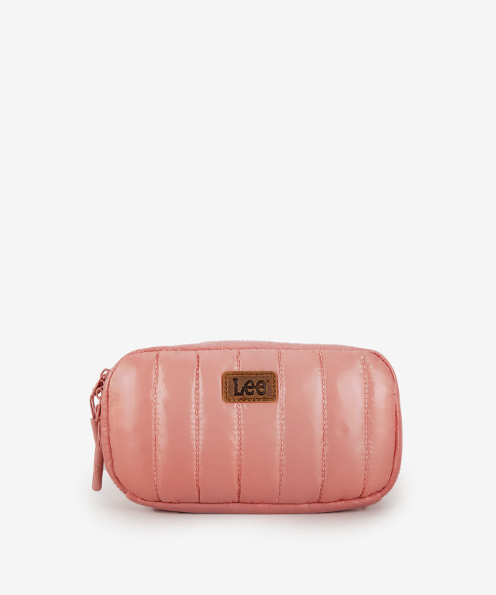 LEE Quilted Puffer Mini Crossbody Purse  Dark Pink