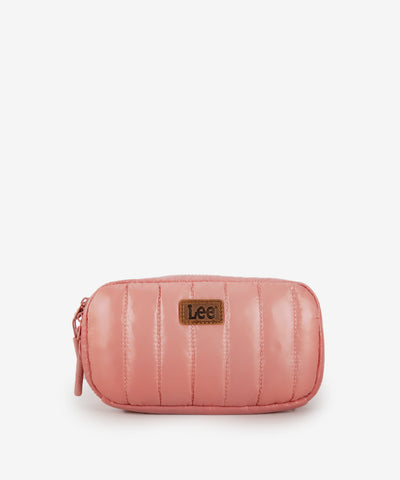 LEE Quilted Puffer Mini Crossbody Purse  Dark Pink