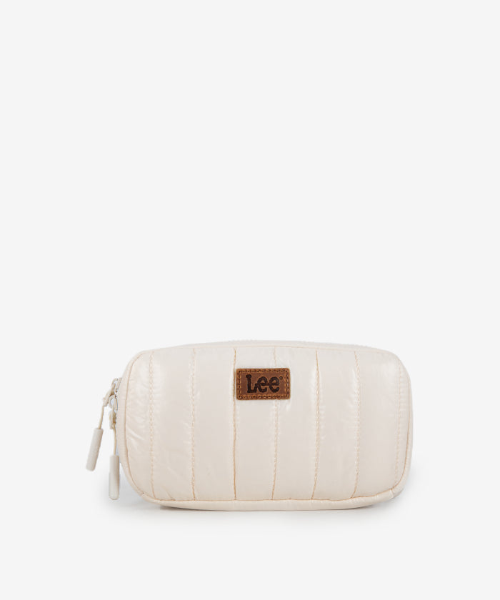 LEE Quilted Puffer Mini Crossbody Purse Tan