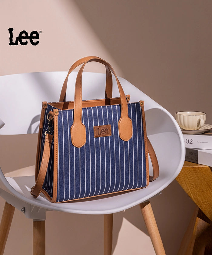 LEE Striped Canvas Tote Bag Jean