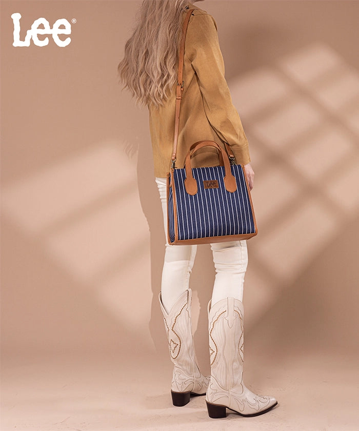 LEE Striped Canvas Tote Bag Jean