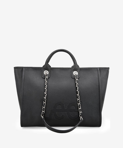 Lee_Grain_Leather_Chain_Shoulder_Bag_Black