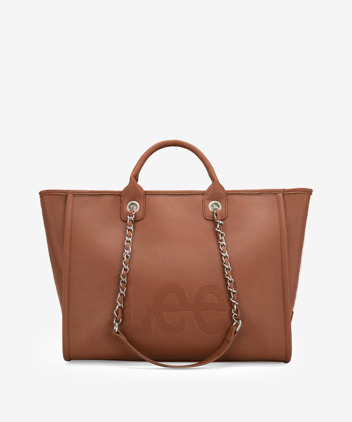 Lee_Grain_Leather_Chain_Shoulder_Bag_Brown