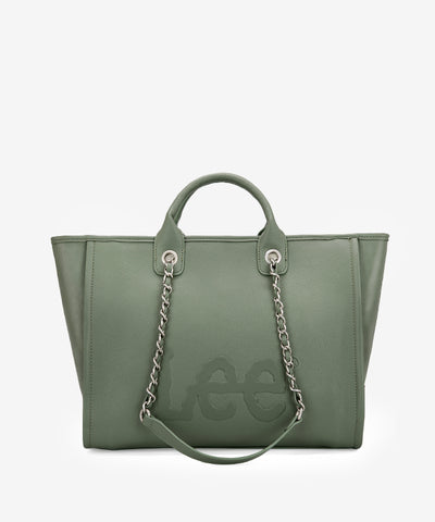 Lee_Grain_Leather_Chain_Shoulder_Bag_Green