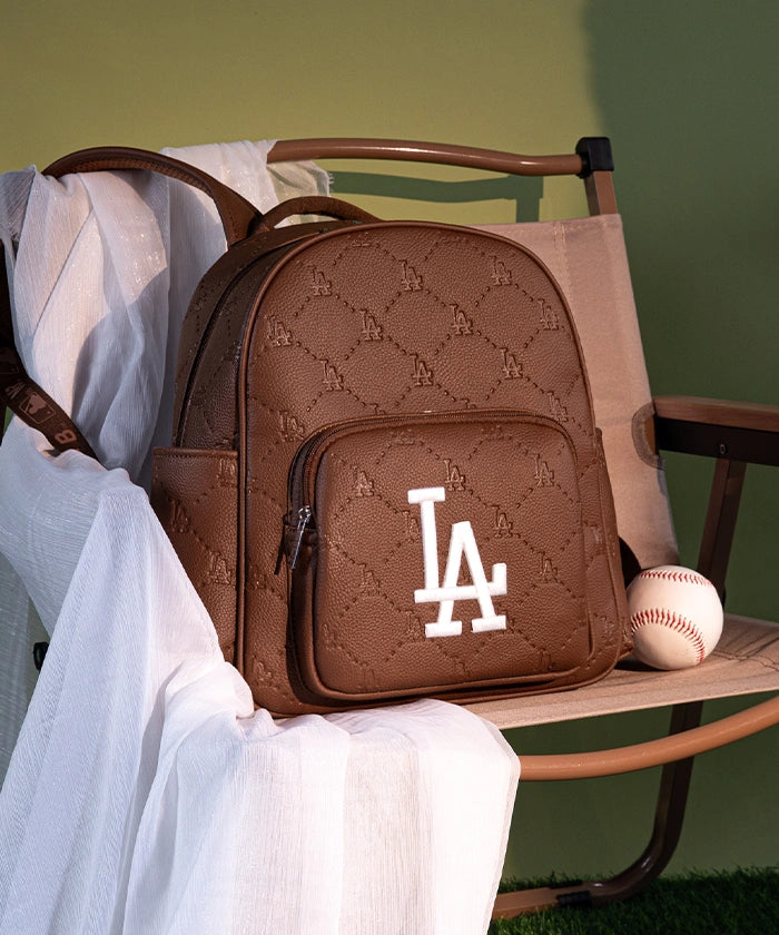 Los_Angeles_Dodgers_Leather_Backpack_Brown