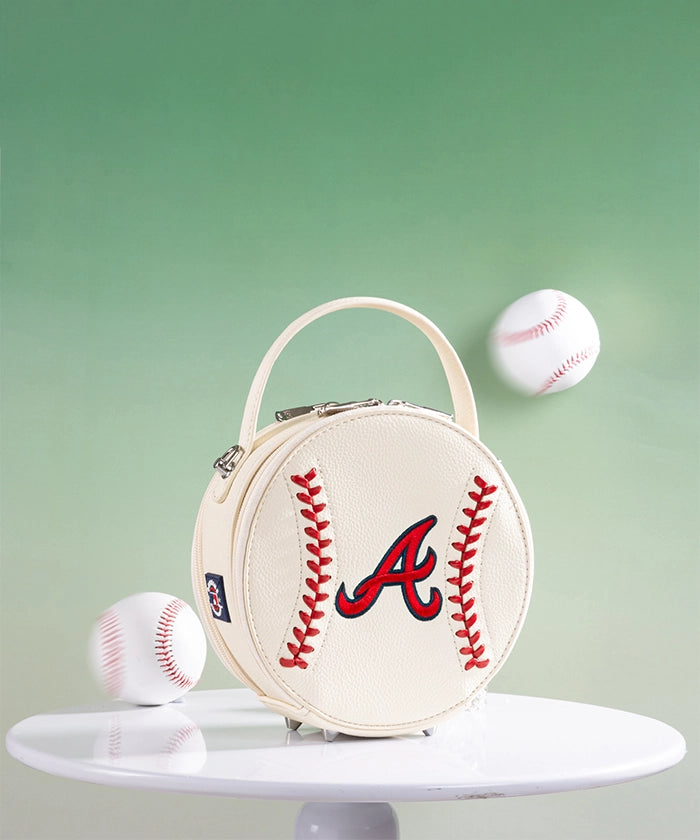 MLB Atlanta Braves Leather Circle Crossbody Bag