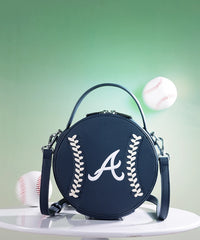 MLB Atlanta Braves Leather Circle Crossbody Bag