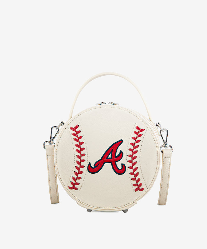 MLB Atlanta Braves Leather Circle Crossbody Bag