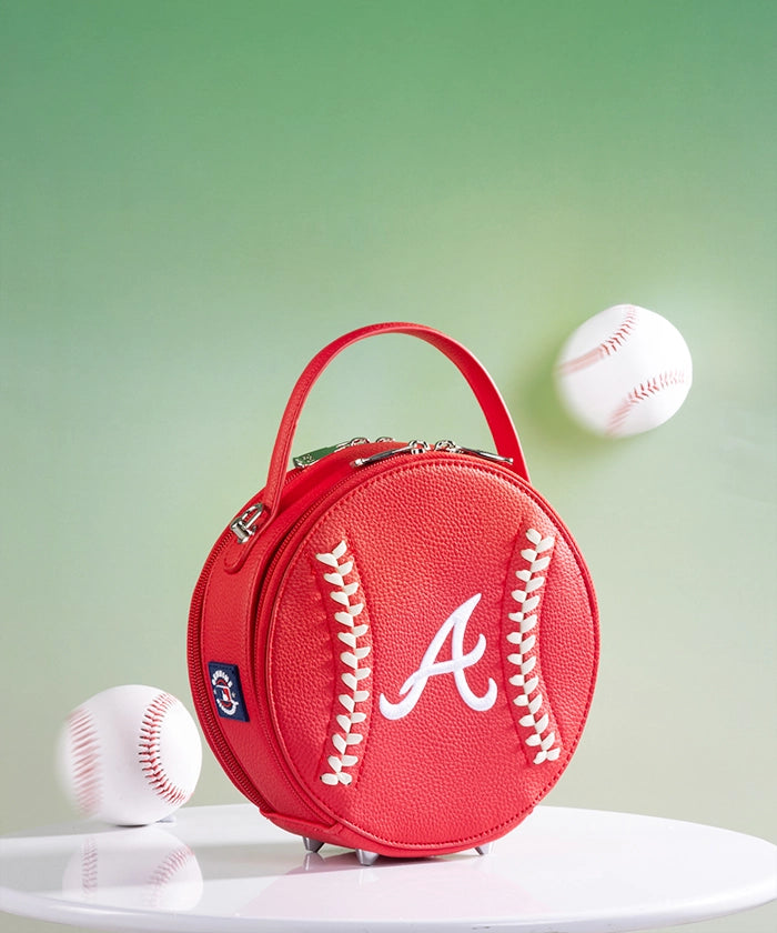MLB Atlanta Braves Leather Circle Crossbody Bag