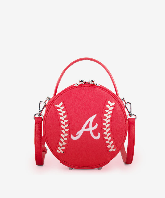 MLB Atlanta Braves Leather Circle Crossbody Bag