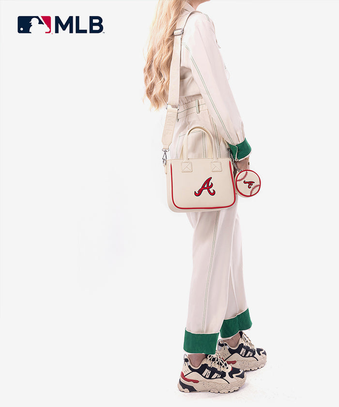 MLB Atlanta Braves Team Tote with Baseball Coin Pouch
