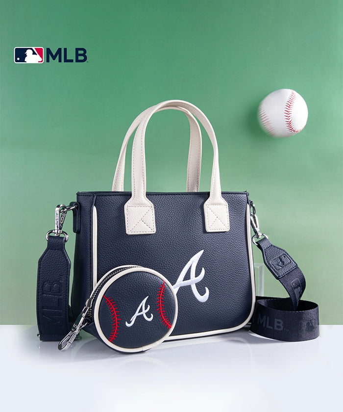 MLB Atlanta Braves Team Tote with Baseball Coin Pouch