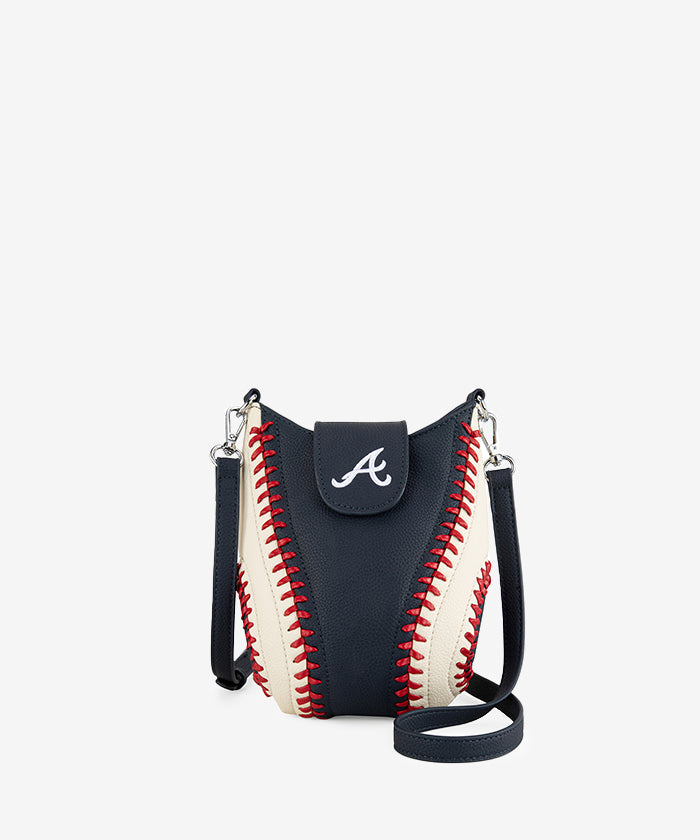MLB Atlanta Braves Leather Crossbody Bag