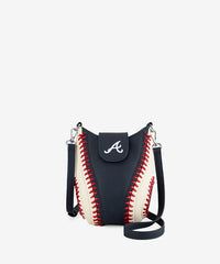 MLB Atlanta Braves Leather Crossbody Bag