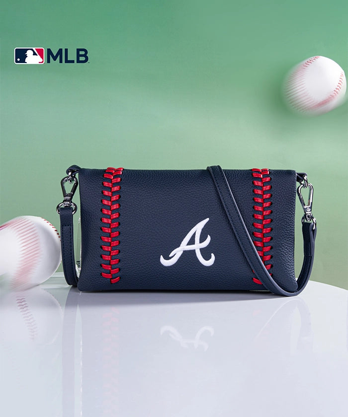 MLB Atlanta Braves Leather Crossbody Purse