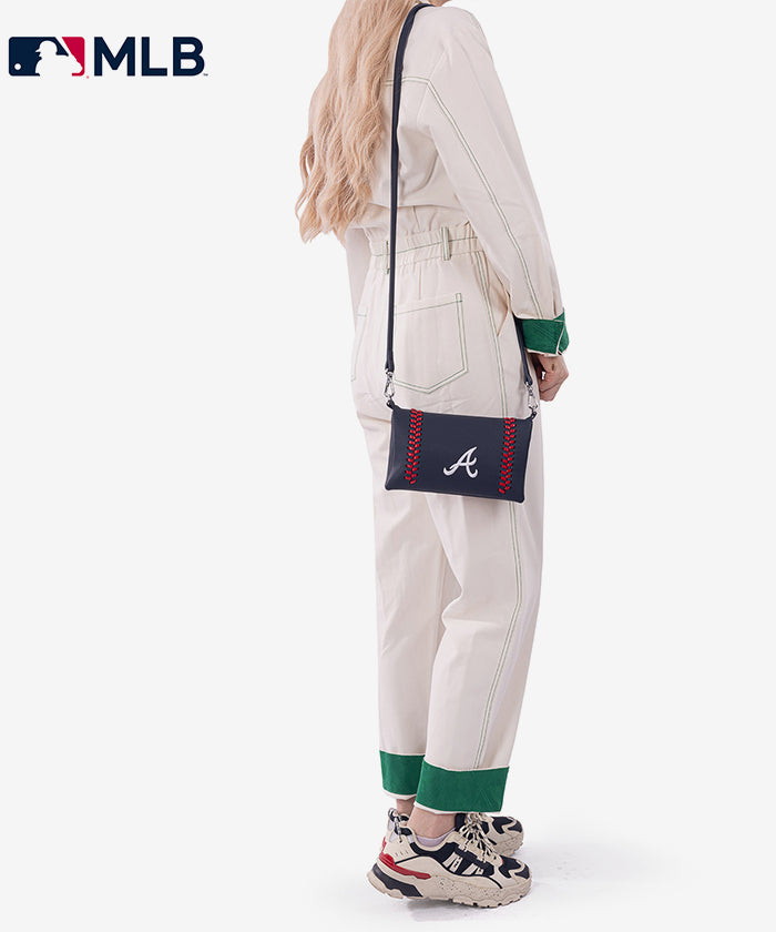 MLB Atlanta Braves Leather Crossbody Purse
