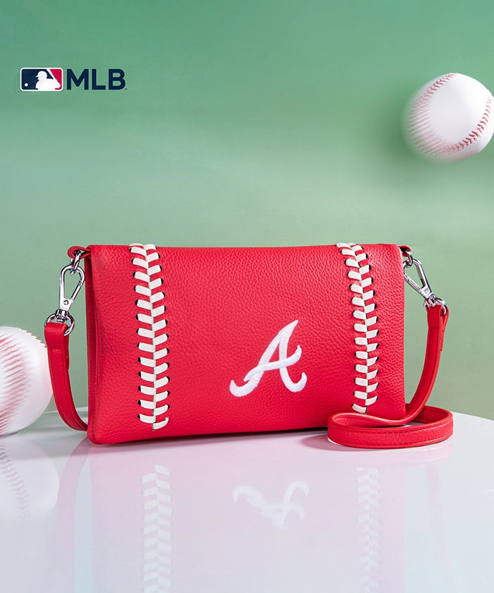 MLB Atlanta Braves Leather Crossbody Purse