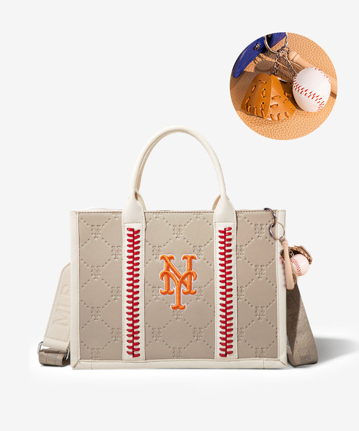 MLB New York Mets Baseball Stitched Tote Bag