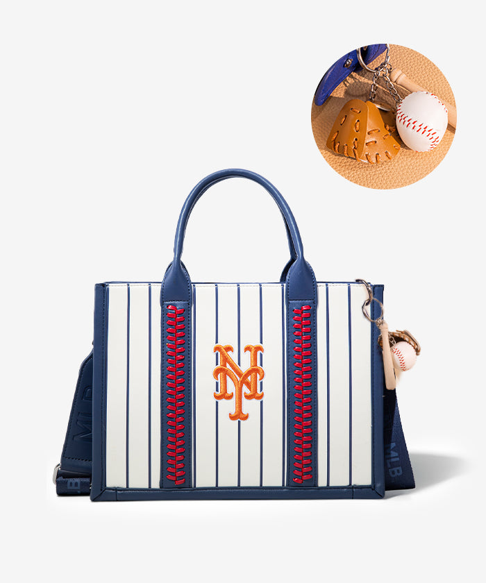 MLB New York Mets Baseball Stitched Tote Bag