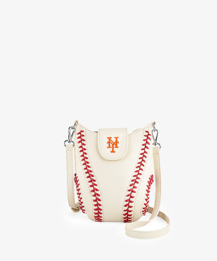 MLB New York Mets Leather Crossbody Bag