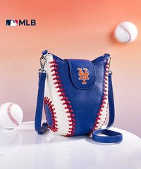 MLB New York Mets Leather Crossbody Bag
