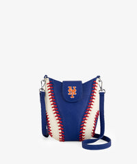 MLB New York Mets Leather Crossbody Bag