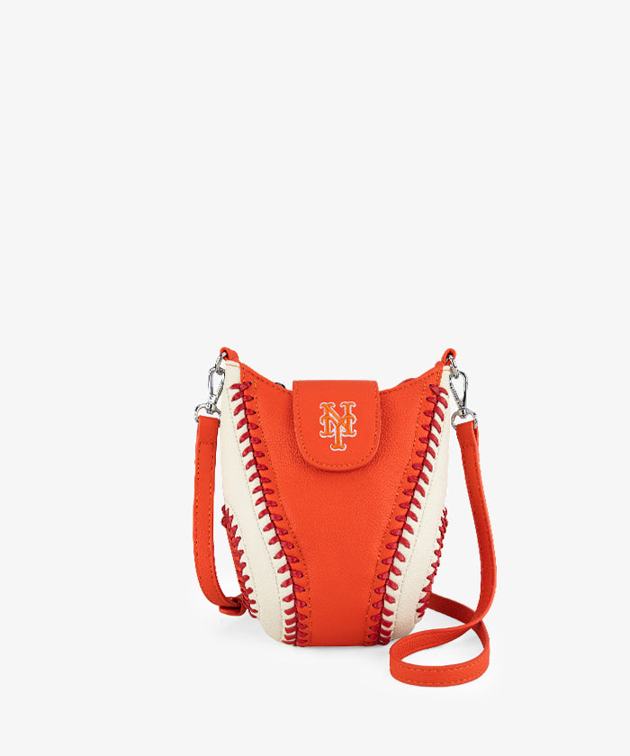 MLB New York Mets Leather Crossbody Bag