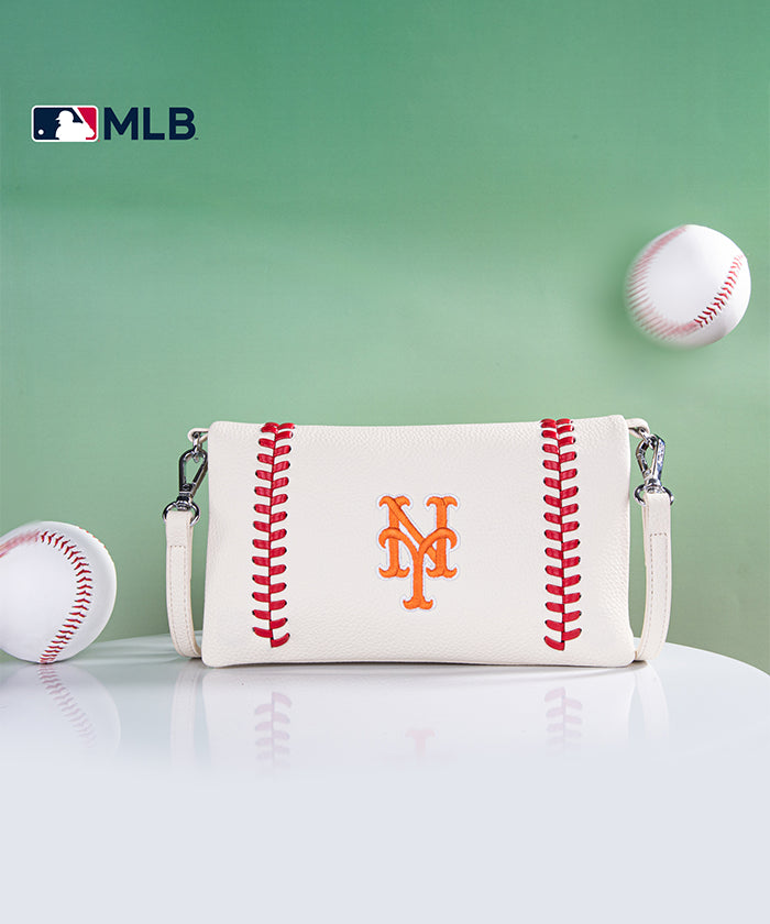 MLB New York Mets Leather Crossbody Purse