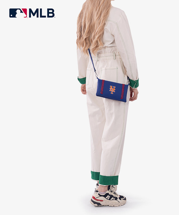 MLB New York Mets Leather Crossbody Purse
