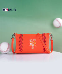 MLB New York Mets Leather Crossbody Purse