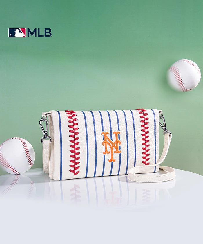 MLB New York Mets Leather Crossbody Purse