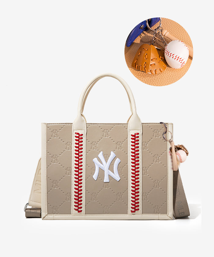 MLB New York Yankees Baseball Stitched Tote Bag