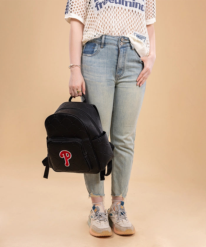 MLB Philadelphia Phillies Leather Baseball Backpack