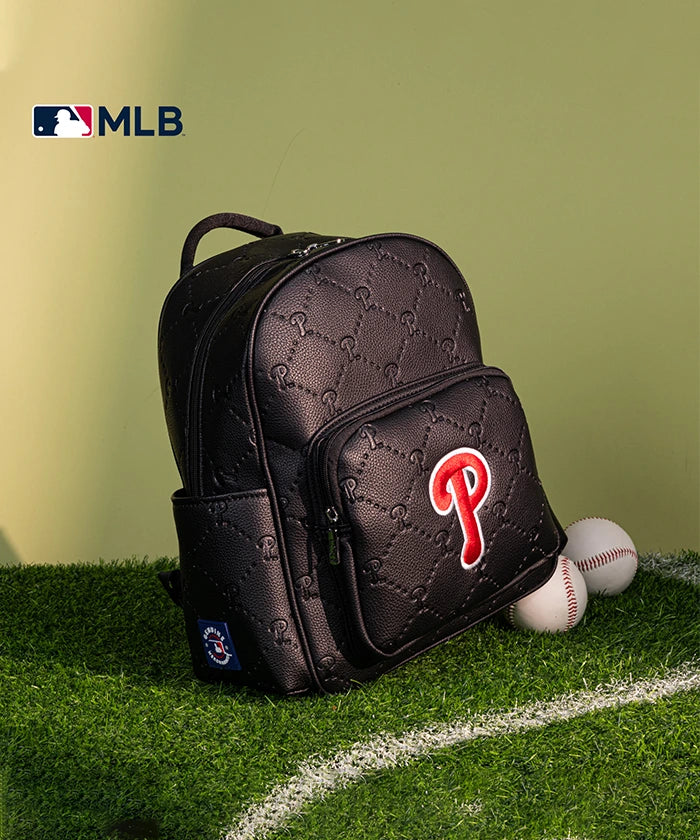 MLB Philadelphia Phillies Leather Baseball Backpack