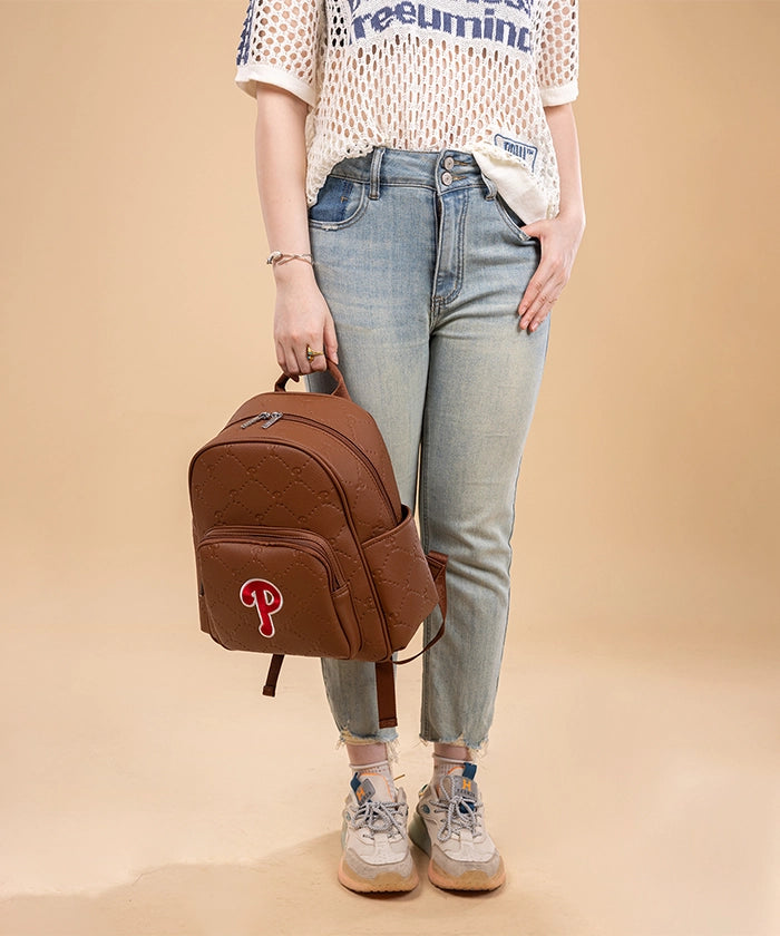 MLB Philadelphia Phillies Leather Baseball Backpack