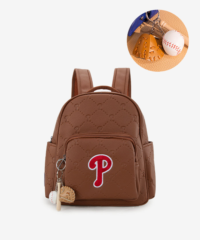 MLB Philadelphia Phillies Leather Baseball Backpack