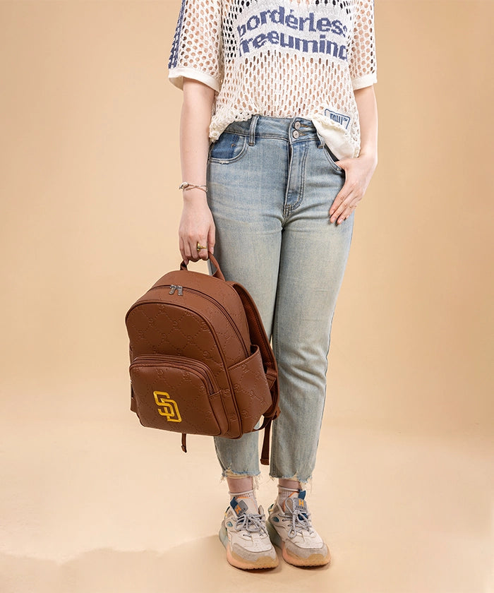 MLB San Diego Padres Leather Baseball Backpack