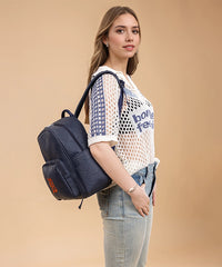 MLB Detroit Tigers Leather Baseball Backpack