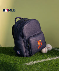 MLB Detroit Tigers Leather Baseball Backpack