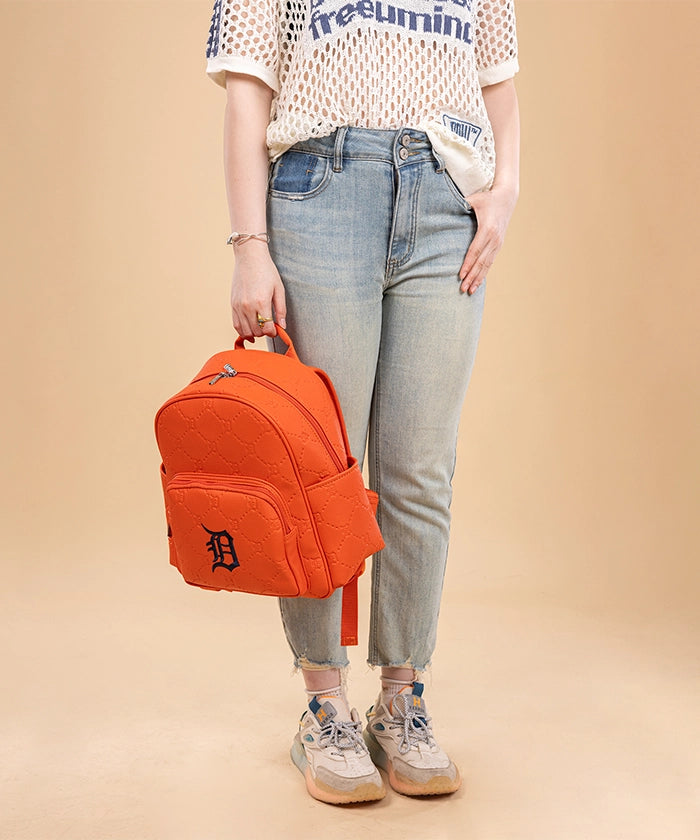 MLB Detroit Tigers Leather Baseball Backpack